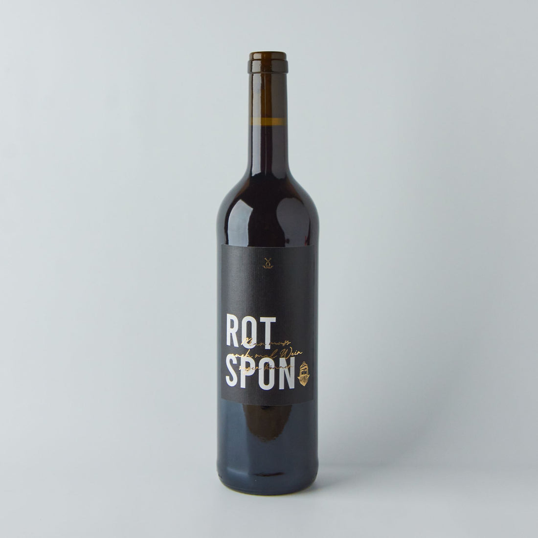 Rotspon Rotwein Flasche freigestellt – Lübecker Wein