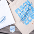 Fischbrötchenclub Set mit T-Shirt und Jute-Beutel, Rückenprint mit Schriftzug und Sticker